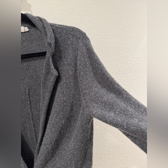 Garnet Hill Lambswool Cashmere Blend Grey Button Front Cardigan Sweater Small - Picture 5 of 14